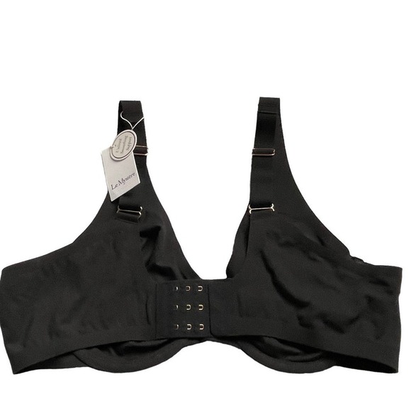 Le Mystere Smooth Shape Unlined Underwire Bra Black Women's Size 36D NWT - Picture 7 of 10